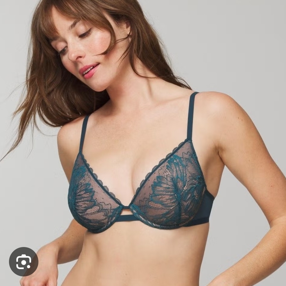 Soma Teal Lace Underwire Bra